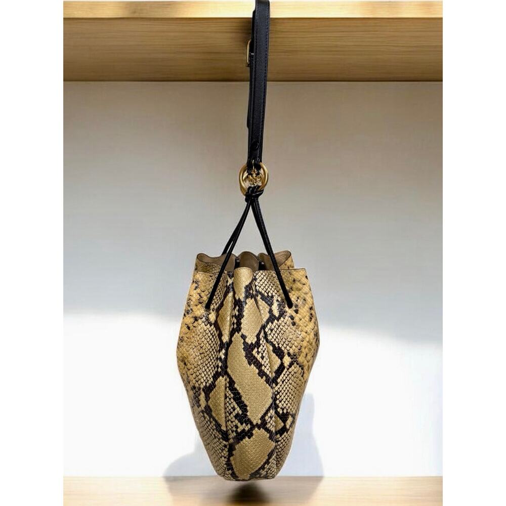 Tory Burch Mercer 151 Exotic Snakeskin Hobo Bag - Picture 3 of 11